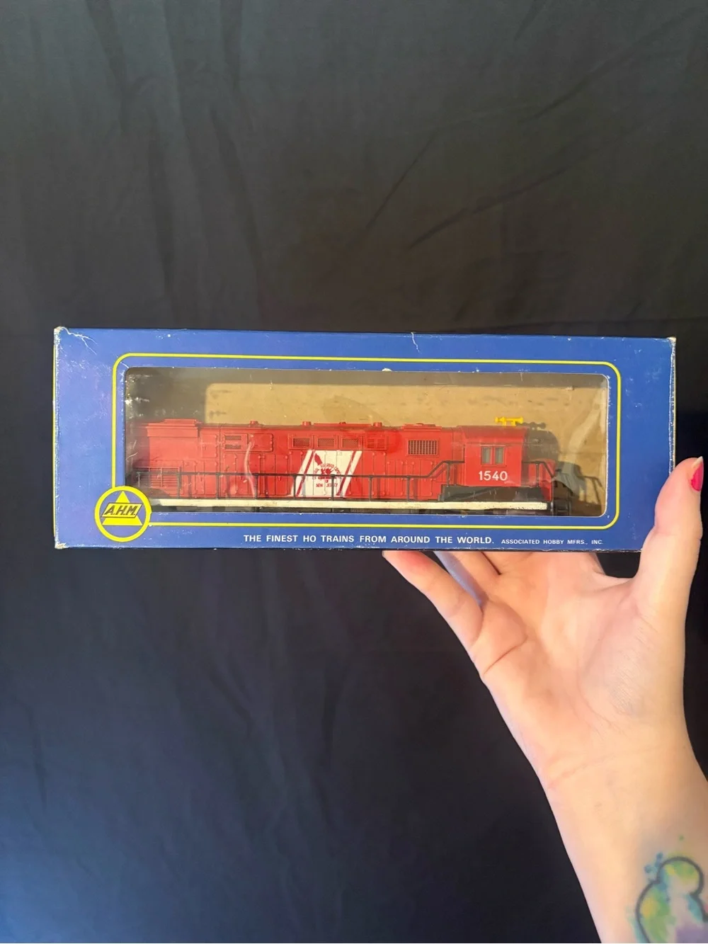 Vintage AHM HO Scale CNJ Alco C424 Diesel Locomotive 1540 Boxed